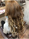 カラー・カット・エクステ50束イン白メッシュ