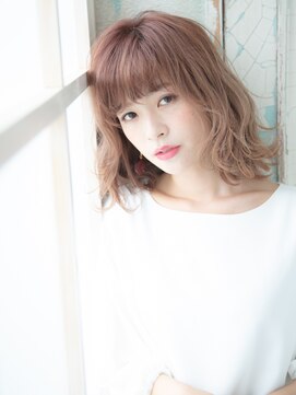 美容室 フラワー 平井店(flower) 透け感たっぷりピンクベージュ【平井】