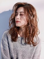 アースコアフュールボーテ 川越店(EARTH coiffure beaute)&nbsp;かき上げロング　セミウェットウェーブ