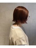 【eddie】ミニボブ×オレンジハイライト