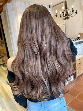 ラグーン(LAGOON) 外国人風カラー/シアグレージュ:ふんわりカール/こなれヘア