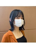 【切りっぱなしボブ】×【インナーカラー】