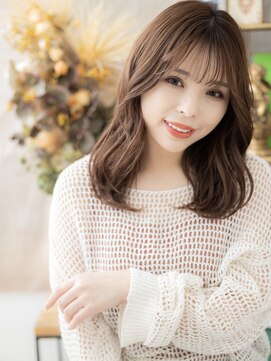 カバーヘアアンドスパ ブリス 浦和(COVER HAIR&SPA bliss) シースルーバング韓国風波巻きレイヤーロングa浦和20代30代40代