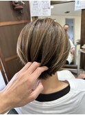 脱白髪染めハイライト