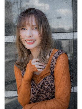 ヘアーラニッシュ 柏たなか店(hair Lanish) 大人可愛いフェザーバング×アースカラー