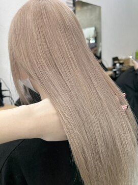 キラ 原宿(KILLA) ◇ 切りっぱなしボブエアリーロング美髪ピンクブラウンブリーチ