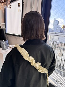 ロカ 表参道(loka) 切りっぱなしボブ/ミルキーベージュ
