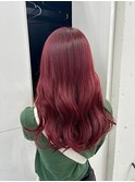 JILL STUDIO ロングウェーブ/レッドカラー
