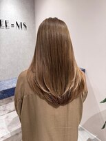 ビームズヘア 藤が丘店(Bee Ms HAIR)&nbsp;サラツヤロングベージュカラーブリーチしない透明感カラー