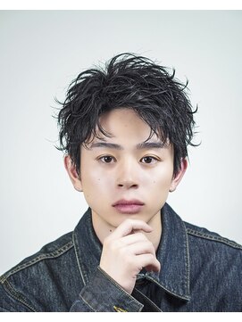 オーシャントーキョー 渋谷神南(OCEAN TOKYO) 無造作黒髪アップバング爽やかビジネスショート