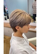 アレス バイ シカ 神戸三宮元町店(ALLES by Cica)&nbsp;ベージュルーツカラーセンターパート