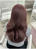 ブリーチなしピンクブラウン/派手すぎない春カラー