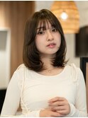 くびれレイヤー＊ミディアムレイヤー＊顔周り＊顔周りレイヤー