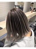 透明感×バレイヤージュ×ブリーチ×コントラストハイライト