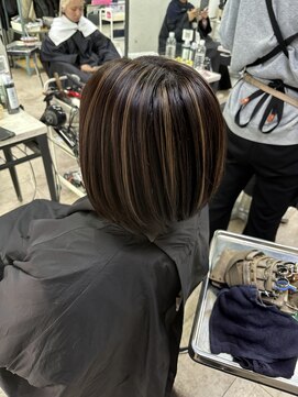 アジールヘア 所沢プロペ通り店(agir hair) ハイライトベージュケアブリーチレイヤーカット所沢韓国