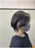くびれヘア/暗めカラー/アプリコットオレンジ/縮毛矯正