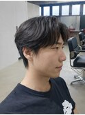 men's/ニュアンスパーマ/リバースセンターパート/眉毛/新宿