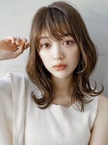 ギークス(GEEKS)&nbsp;【GEEKS渋谷】冬カラー/グレージュ/ミディアムレイヤー/20代30代