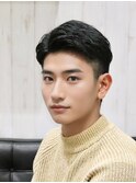 爽やか◎七三パート×アップバングで好印象ヘア