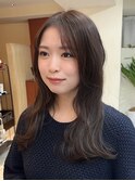 レイヤースタイル×柔らかパープルベージュ