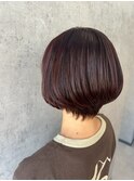くびれヘアで小顔カット☆暗く見えない白髪カバーカラー
