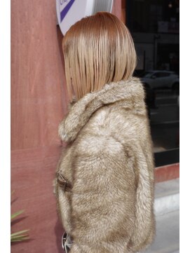 チャプター 問屋町(chapter) 髪質改善ミニボブパツっとボブミルクティーベージュダブルカラー