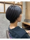 ナチュラルショート丸みショートレイヤー