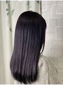 【河野有希】黒髪風バイオレットグレージュ