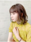 インナーカラーボブ
