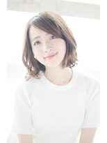 ゴッドハンド 横浜店 長めバングの大きなゆるミックスカール◎30代40代50代60代