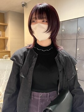 ヘアー アイス ルーチェ(HAIR ICI LUCE) ウルフスタイル カシスカラー/今枝