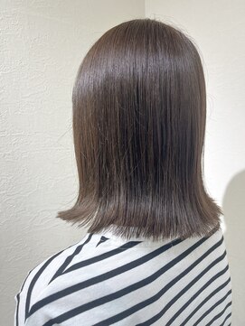 ヘアー ホスピタル ソアン(hair hospital soan) 外ハネ × カーキブラウン