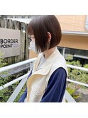 ミニボブ/シンプルボブ/抜け感ボブ/ボブ/グレージュ