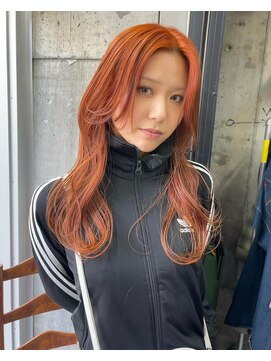 蜃気楼 (((蜃気楼)))アプリコットオレンジのロング