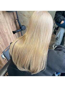 ラル(Lull) 【髪質改善×ブロンドミルクティー】ケアブリーチ/ダブルカラー