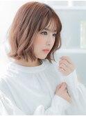 大人かわいい暖色系カラーくびれミディTb12越谷20代30代40代