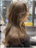 レイヤーカット フェイスレイヤー かきあげヘア 色気ヘア