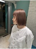 レイヤーボブ×ミルクティーカラー【MOMOKA】