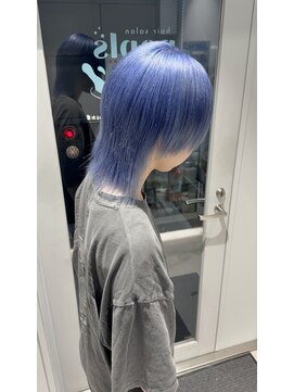 ポプルス(popls) メンズウルフ/ウルフカット/ハイトーンウルフ/ブルーカラー