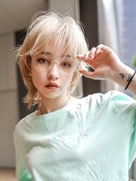 ギークス(GEEKS)&nbsp;【GEEKS渋谷】ホワイトブリーチ/抜きっぱなしブロンド/ウルフ/冬