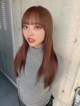 ガルボ ヘアー(garbo hair) 透明感あふれるピンクブラウンカラー