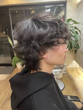 ヘアアンドメイク アリス(hair&make ALICE produce by COLT) メンズ ミディアム パーマ