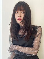 ラパンセ ブルー(LA PENSEE BLEU)&nbsp;ハッシュカット　ミディアムレイヤー　韓国　バタフライカット