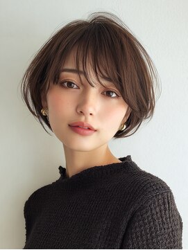 ロディーナ 大口 新子安(rodina) ピンクベージュ/アンブレラカラー/クールショート/前髪/大口子安