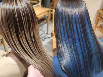 ネオリーブ ジューク 日吉店(Neolive JuQ)の写真/透明感カラー♪白髪ぼかしハイライト＆インナーカラーで、さりげないアクセントをプラス！