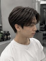 《メンズ/曲がる縮毛矯正/メンズパーマ》nui MEN 茨木店&nbsp;ワンホンレイヤー/ミルクティーブロンド/ダークブルー/茨木