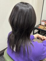 シェリー(Cherie) ハイレイヤーウルフ+根本縮毛矯正+トーンダウンカラー