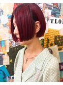 TLONY渋谷hori ハンサムボブ  レッドヘアカラー