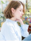 ★外国人風ナチュラルカールの小顔フレンチボブ10代20代30代★6