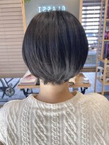 グラッシー センター北店(GLASSI)&nbsp;黒髪丸みショート外ハネボブネオウルフアッシュブラウン◎
